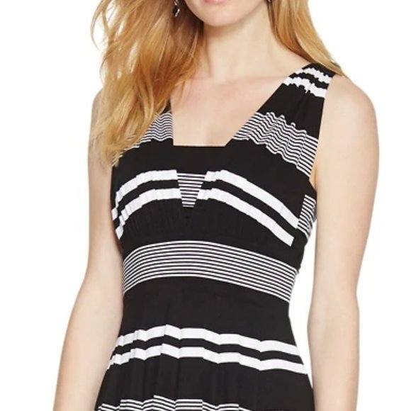 WHBM 4-in-1 GENIUS CONVERTIBLE MULTI WAY FIT FLARE STRIPED DRESS 14 - Picture 5 of 7